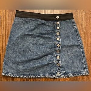 Social Tourist Ultra High Rise Straight Denim Skirt